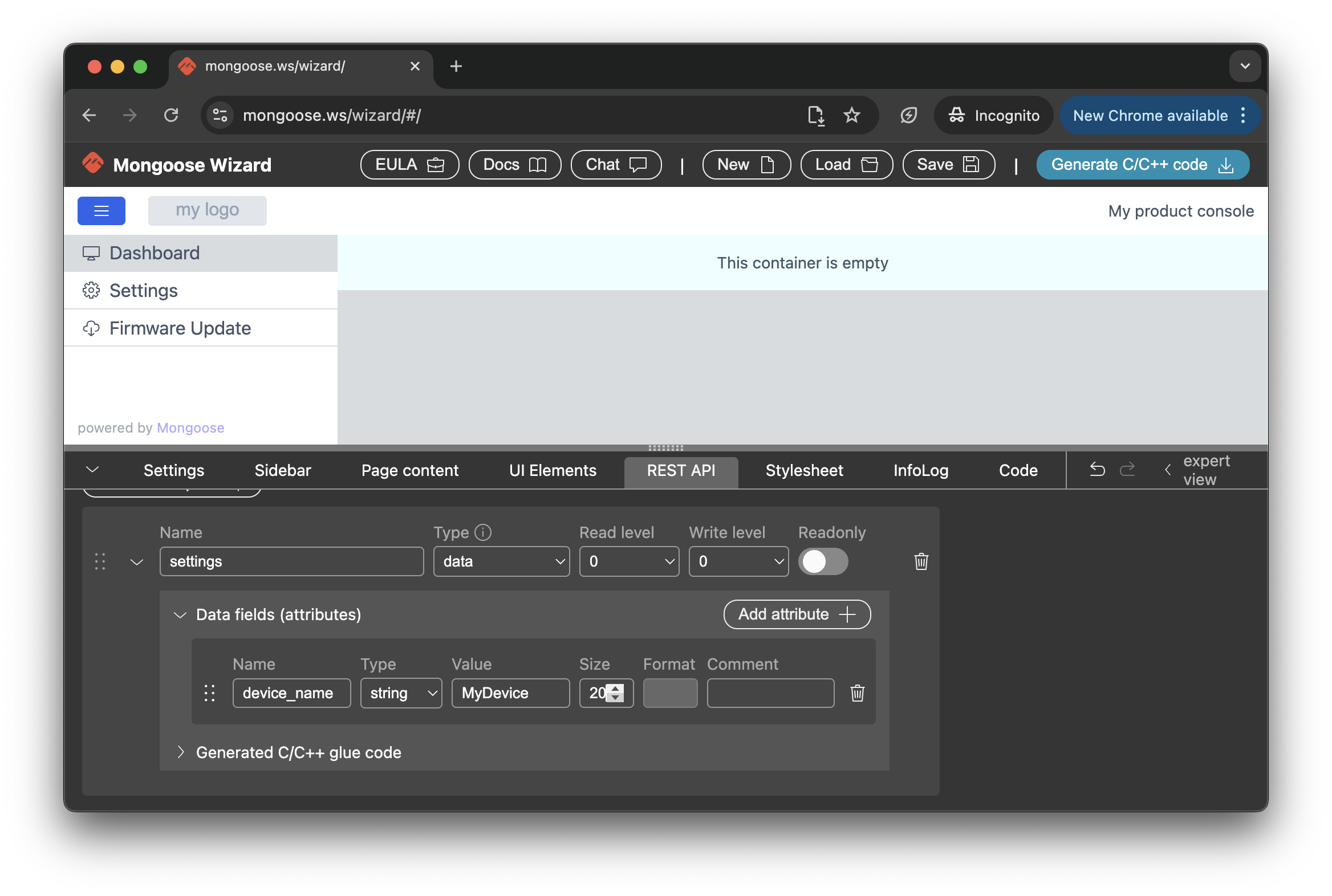 Settings API