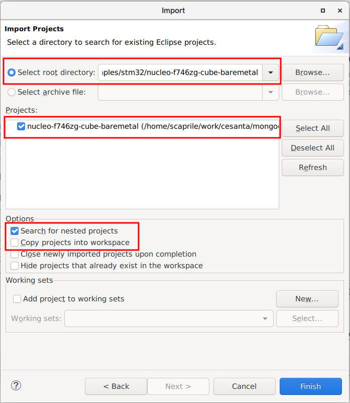 STM32CubeIDE import projects pic