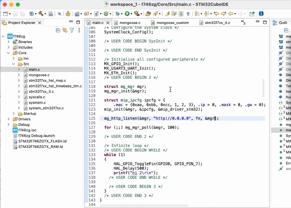 initialize the HTTP listener
