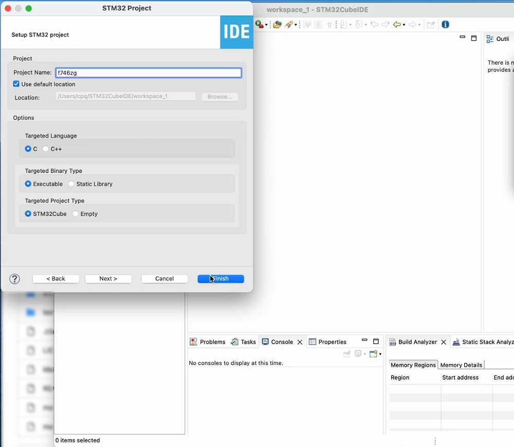 STM32CubeIDE new project
