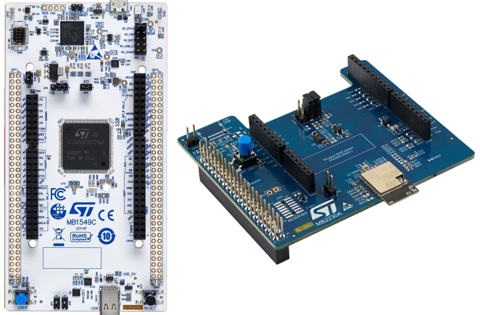 Nucleo-U5A5ZJ-Q board with X-NUCLEO-67W61M1 add-on