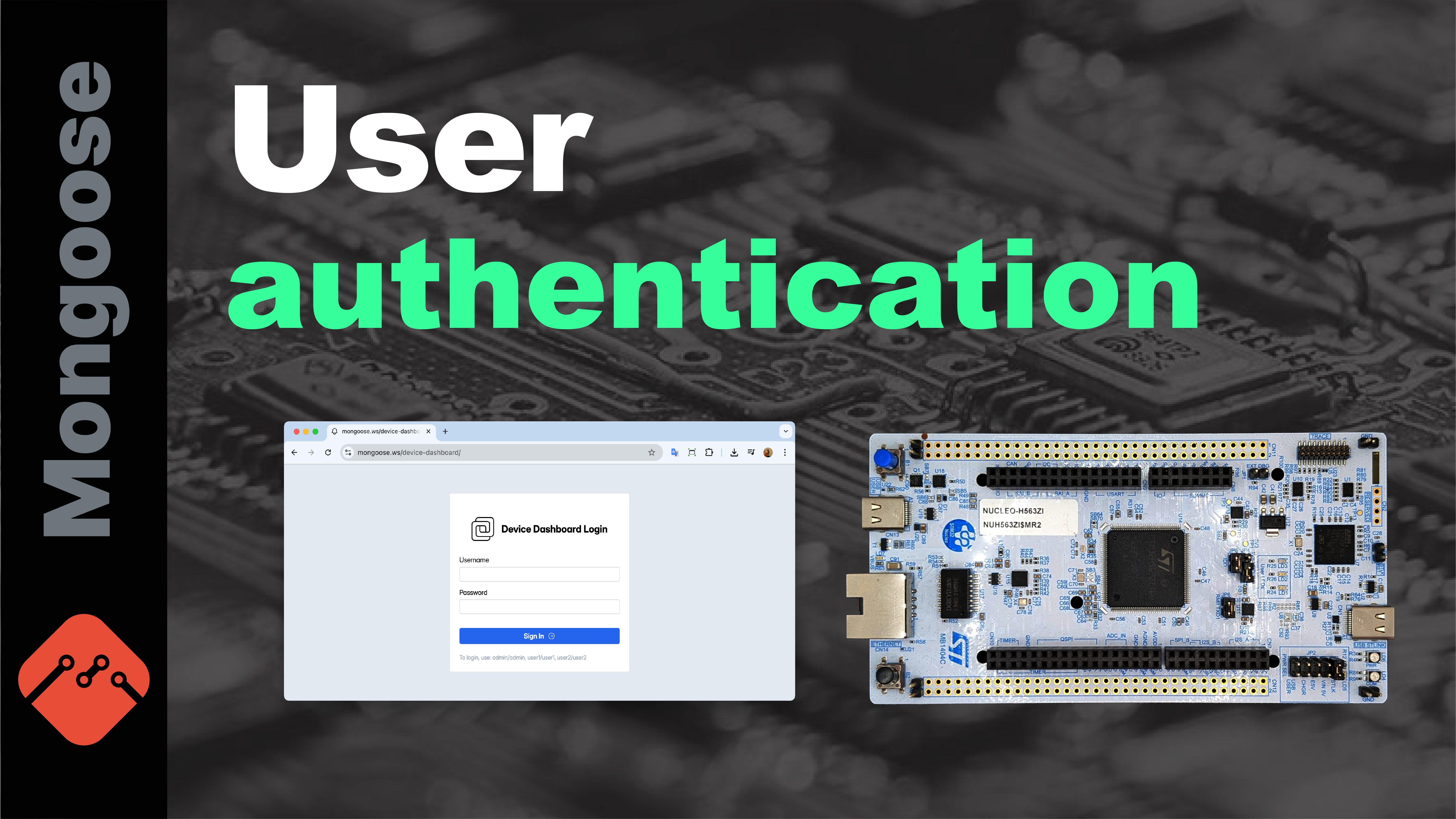 User authentication on STM32 Nucleo-F746ZG and other MCUs